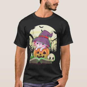 Camiseta Gótico de Pumpkin Pastel de Fumeira de Halloween d
