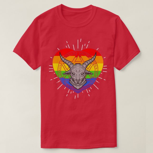 Camiseta Gótico de satanismo LGBT  (Frente do Design)