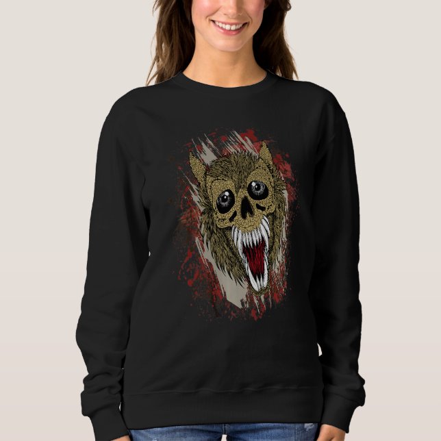 Camiseta Gótico de Werewolf, Assustador e Assustador (Frente)
