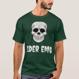Camiseta Gótico Emo Engraçado e Halloween do Esqueleto Góti