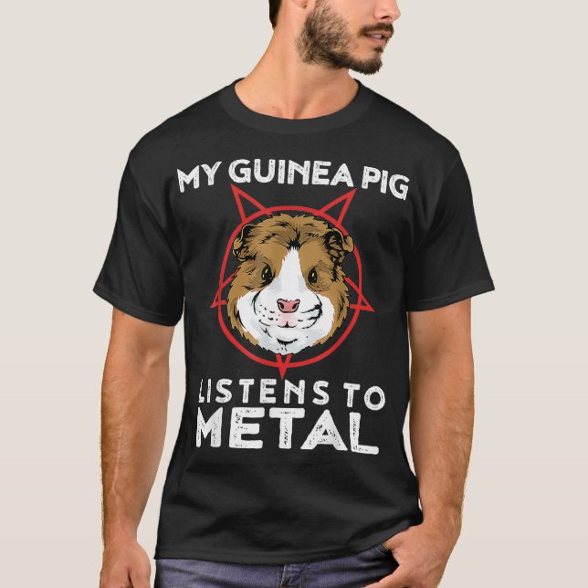 Camiseta Gótico Engraçado E Animal De Metal Pesado (Frente)
