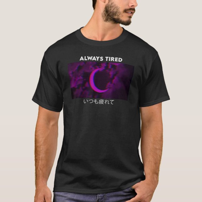 Camiseta Gótico Estético Roxo-Roxo-Vaporwave (Frente)