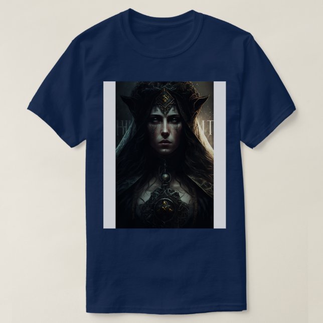 Camiseta Gótico Estilo Tarot Alto Sacerdote (Frente do Design)
