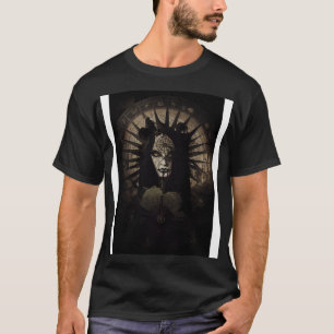 Camiseta Gótico Estilo Tarot Sinistro Roda Da Fortuna