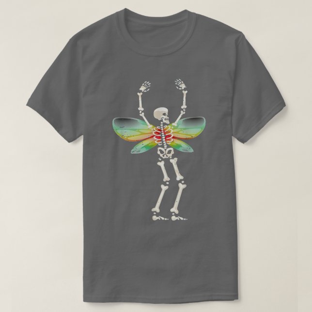 Camiseta Gótico Fairycore Aestic Skeleton Fairycore Grunge (Frente do Design)