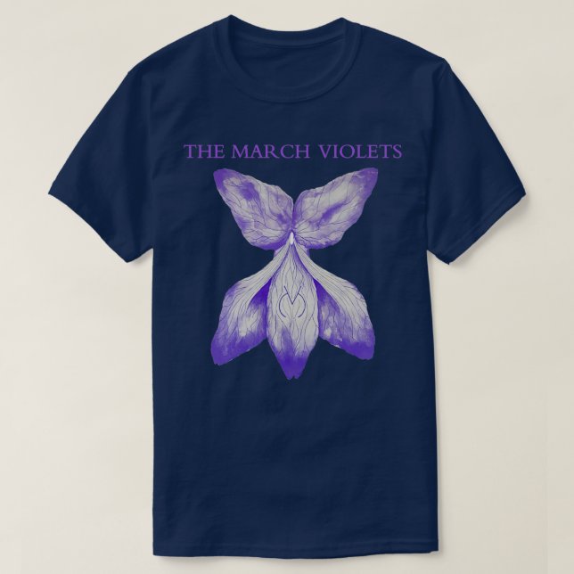 Camiseta Gótico Flor Gótico Marcha Violeta (Frente do Design)