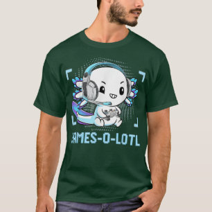 Camiseta Gótico Gamesolotl Axolotl Video Gamer Kawaii Paste