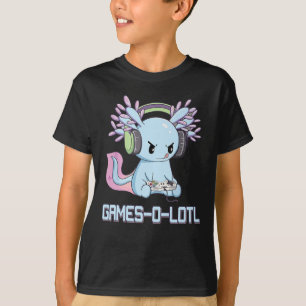 Camiseta Gótico Gamesolotl Axolotl Video Gamer Kawaii Paste