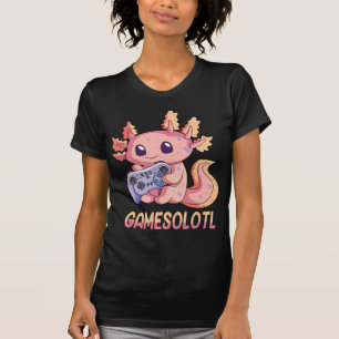 Camiseta Gótico Gamesolotl Axolotl Video Gamer Kawaii Paste