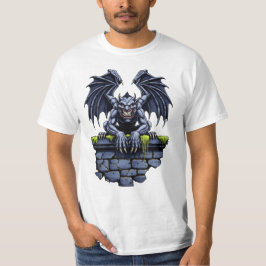 Camiseta Gótico Gargoyle: Um Guardião da Noite