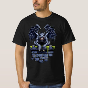 Camiseta Gótico Gargoyle: Um Guardião da Noite