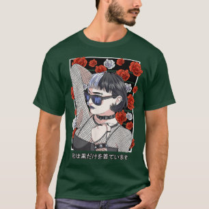 Camiseta Gótico Garota Gótica Animação Estética Japonesa Va