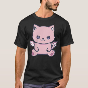 Camiseta Gótico Gato Pastel Cute Kawaii Aestésico Proprietá
