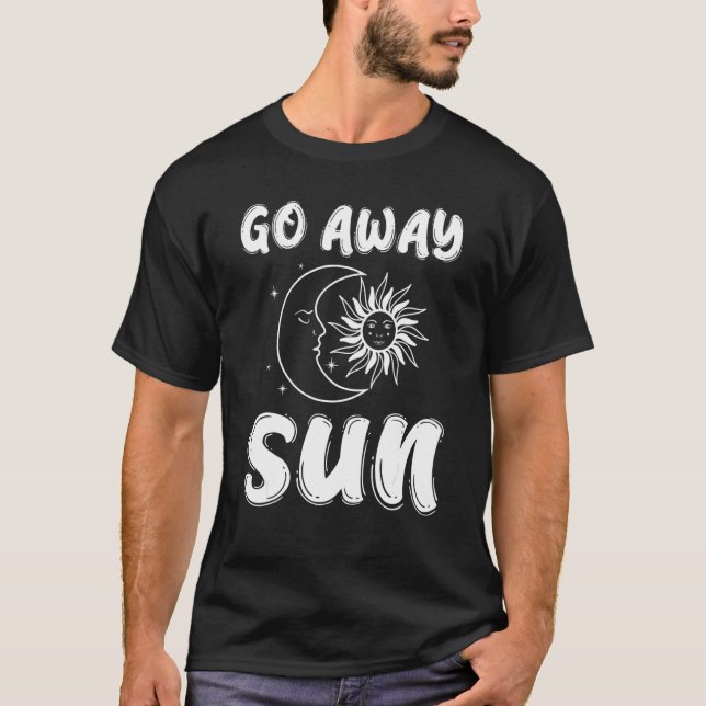 Camiseta Gótico Goth Punk Gothcore Emo Oculto Lua Gráfico (Frente)