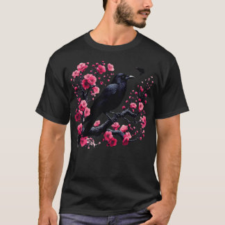 Camiseta Gótico Gótico Escuro Escuro Raven Crow Tree Pur