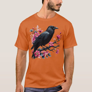 Camiseta Gótico Gótico Escuro Escuro Raven Crow Tree Pur