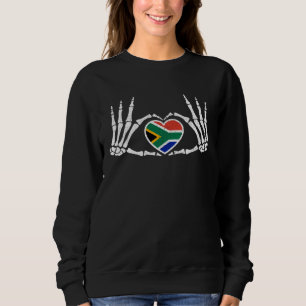 Camiseta Gótico Gótico Esqueleto África do Sul Africano Hal
