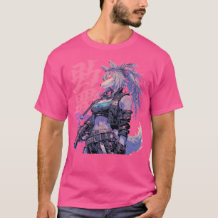 Camiseta Gótico Grunge Demon Furry Wolf Horror Alt Aest