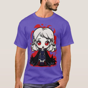Camiseta Gótico Halloween Chibi Vampire Girl