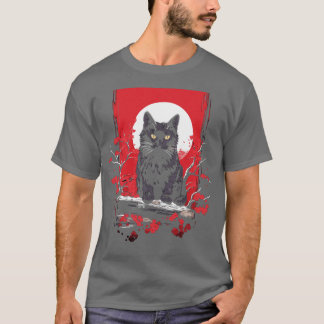 Camiseta Gótico Kawaii Gifs Homens Meninas Mulheres Gato 2