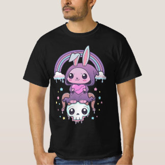 Camiseta Gótico Kawaii Pastel Coelho Cachorro