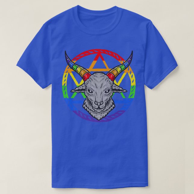 Camiseta Gótico LGBT de Pentagrama  (Frente do Design)