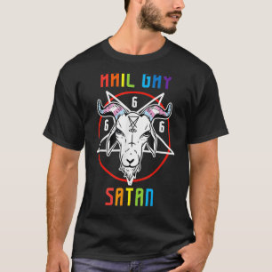 Camiseta Gótico LGBT Orgulho gay Satã Gay de de saudação 3