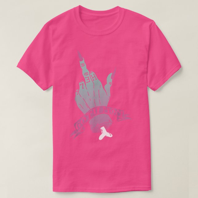 Camiseta Gótico Mãe Esqueleto Mão Gótica Mãe  (Frente do Design)