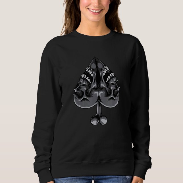 Camiseta Gótico Morte Caveira Ace De Espadas (Frente)