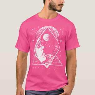 Camiseta Gótico Oculto Da Mente Da Bruxa Espacial Pagan