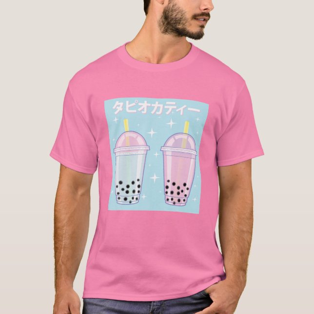 Camiseta Gótico Pastel Chá Japonês Boba Tea Kawaii Pa (Frente)