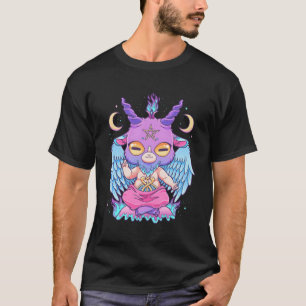 Camiseta Gótico Pastel Creepy Baphomet Goat Kawaii Hera Wic