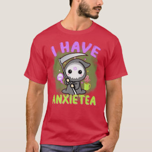 Camiseta Gótico Pastel Eu Tenho Aniety Kawaii Grim Tea Gift