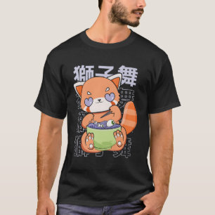 Camiseta Gótico Pastel Red Panda Japonês Ra Noodles Anime K