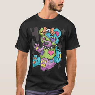 Camiseta Gótico Pastel Teddy Bear Gothic Kawaii Voodoo Plus