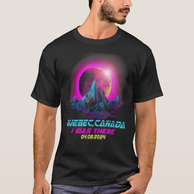 Camiseta Gótico Pastel Vaporwave Total Solar Eclipse 2024 Q (Frente)