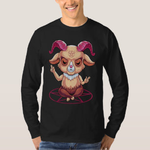Camiseta Gótico Pentagrama do Satanista Gótico Baphomet Pre