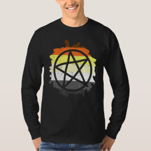Camiseta Gótico Pentagrama Satânico Lgbtq Gay Bear Flag Ga
