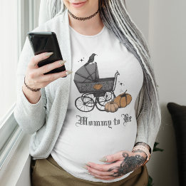 Camiseta Gótico Preto Um Bebê está Cozinhando Chá de Bebê d