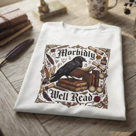 Camiseta Gótico Sépia Barroco Corvo
