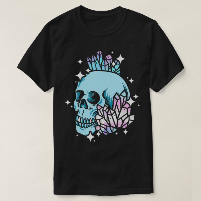 Camiseta Gótico Suave De Emo Gótico E Gótico Da Caveira Do  (Frente do Design)