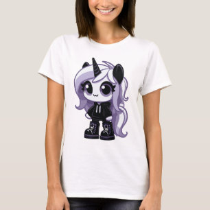 Camiseta Gótico Unicorn Cute Kawaii Pastel Gótico Para Emo