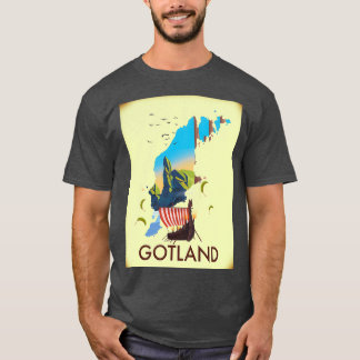 Camiseta Gotland poster de viagens