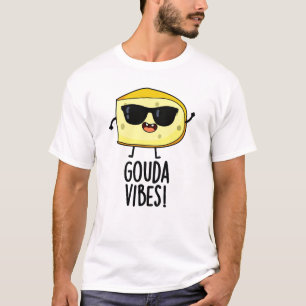 Camiseta Gouda Vibes Piada de Queijo Engraçada 