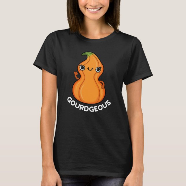 Camiseta Gourd Gourd Veggie Pun Dark BG (Frente)
