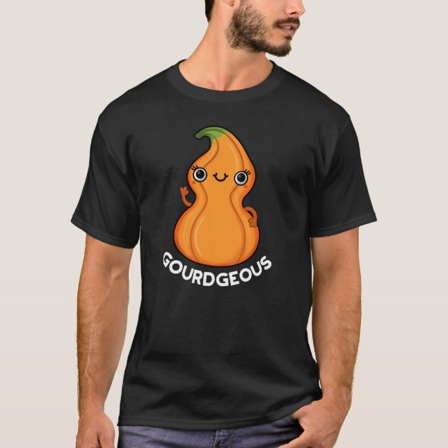 Camiseta Gourd Gourd Veggie Pun Dark BG (Frente)