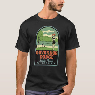 Camiseta Governador Dodge State Park Wisconsin Vintage Prem