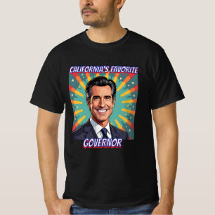 Camiseta Governador Favorito da Califórnia Gavin Newsom