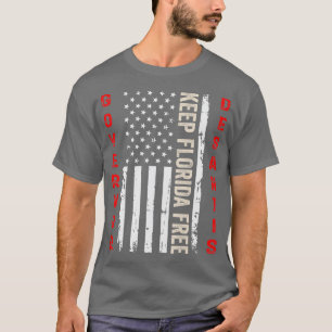 Camiseta Governador Ron Desantis Mantenha a Flórida Livre