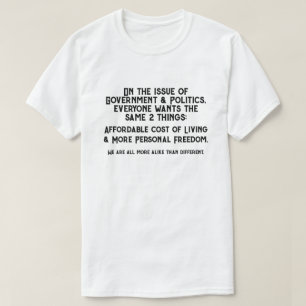 Camiseta Governo e Política